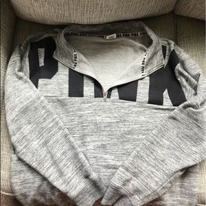 VS Pink grey half zip
